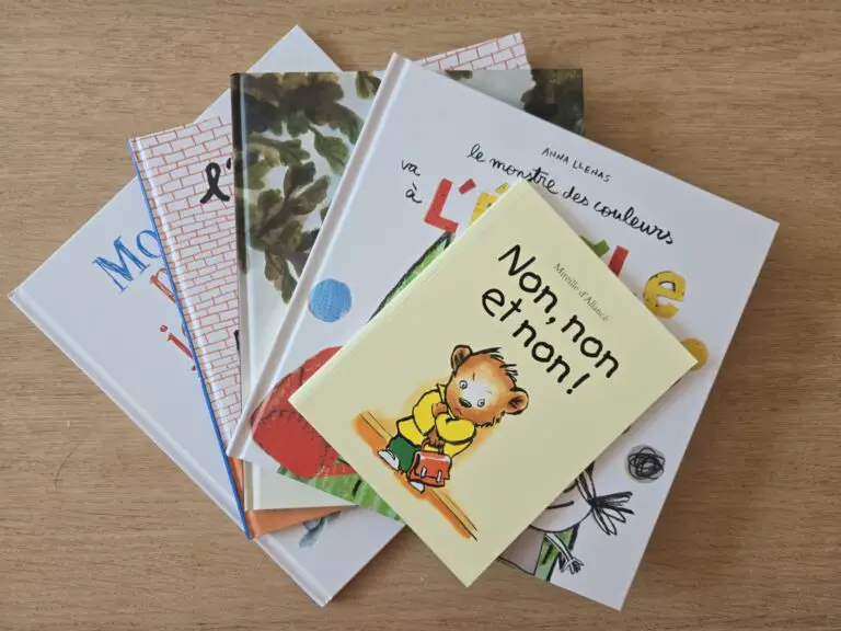 Top 5 des livres pour préparer la rentrée à l’école maternelle 1 Sélection de cinq albums jeunesse sur la rentrée en maternelle, dont « Non, non et non ! » et « Le monstre des couleurs va à l’école ».