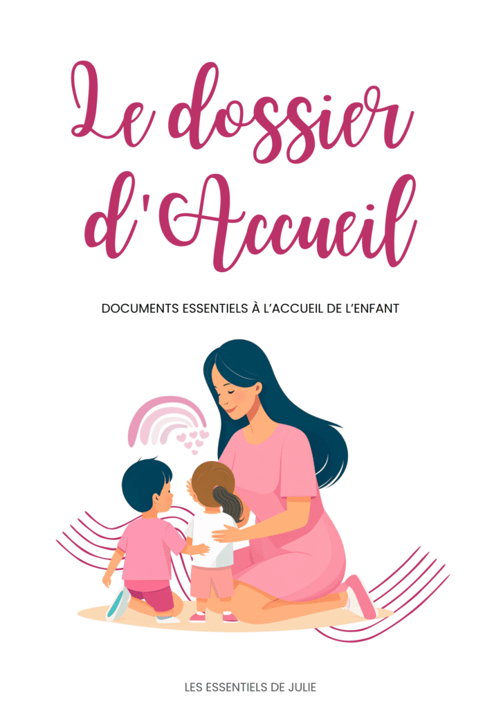 dossier accueil assistante maternelle documents enfant illustration professionnelle