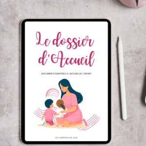 Dossier d’accueil pour assistante maternelle en version PDF affiché sur une tablette